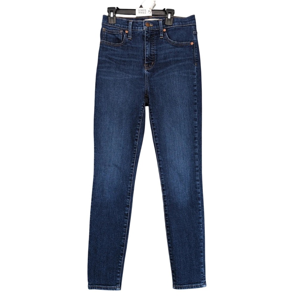 Madewell 11" High Rise Blue Skinny Jeans Womens 26 27x27 Ankle Dark Wash Classic